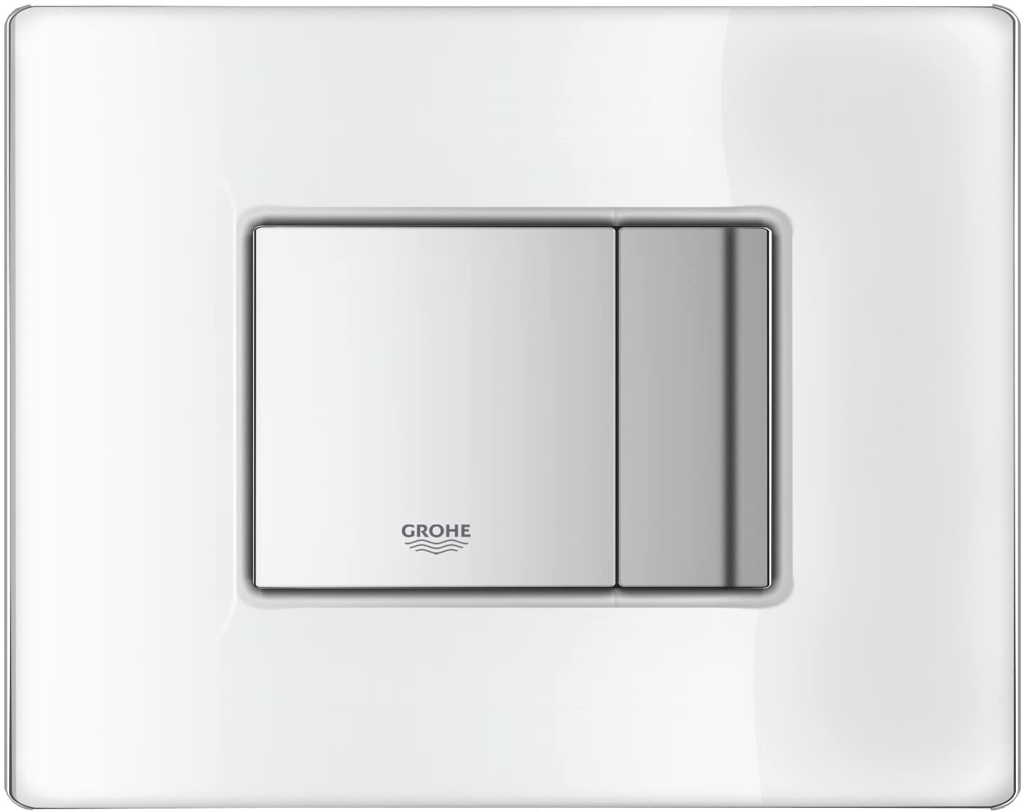 Grohe 38845KS0 Skate Cosmopolitan Toilet Actuation Plate with Glass Surface, Velvet Black