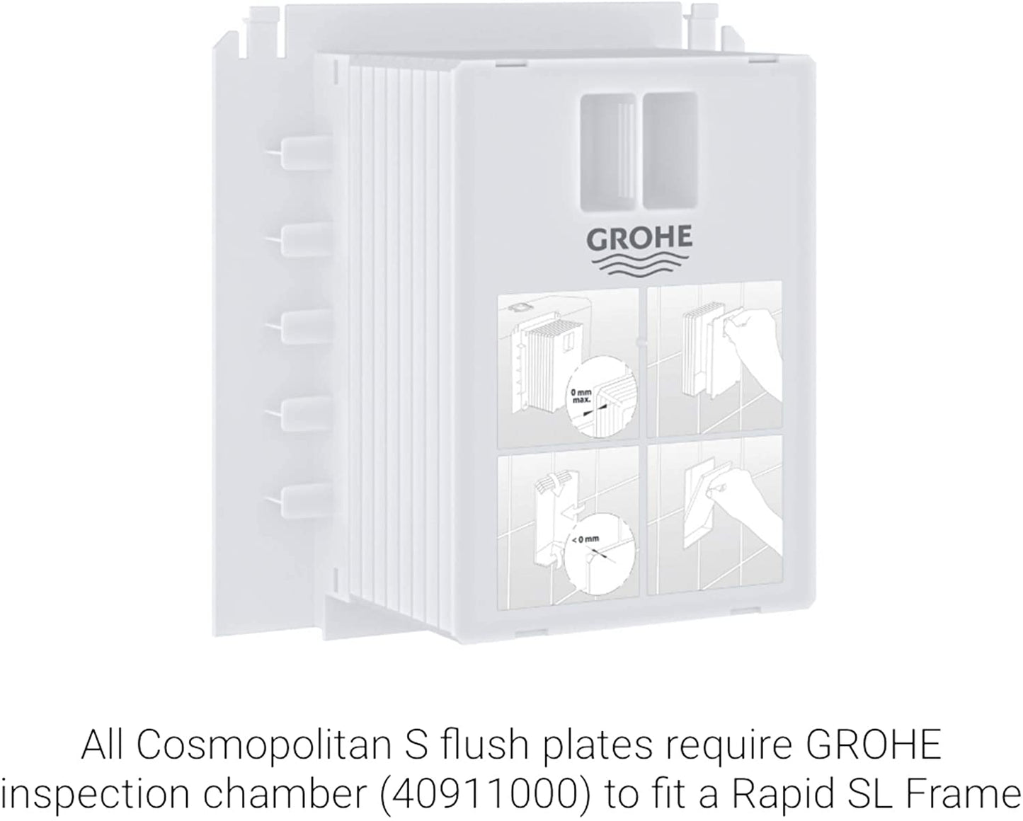 GROHE Nova Cosmopolitan S | Toilet Flush Plate | Small 130 x 172 mm | Alpine White | 37601SH0