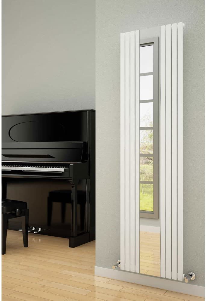 Reina Reflect Vertical Steel Designer Radiator 1800 x 445mm Black