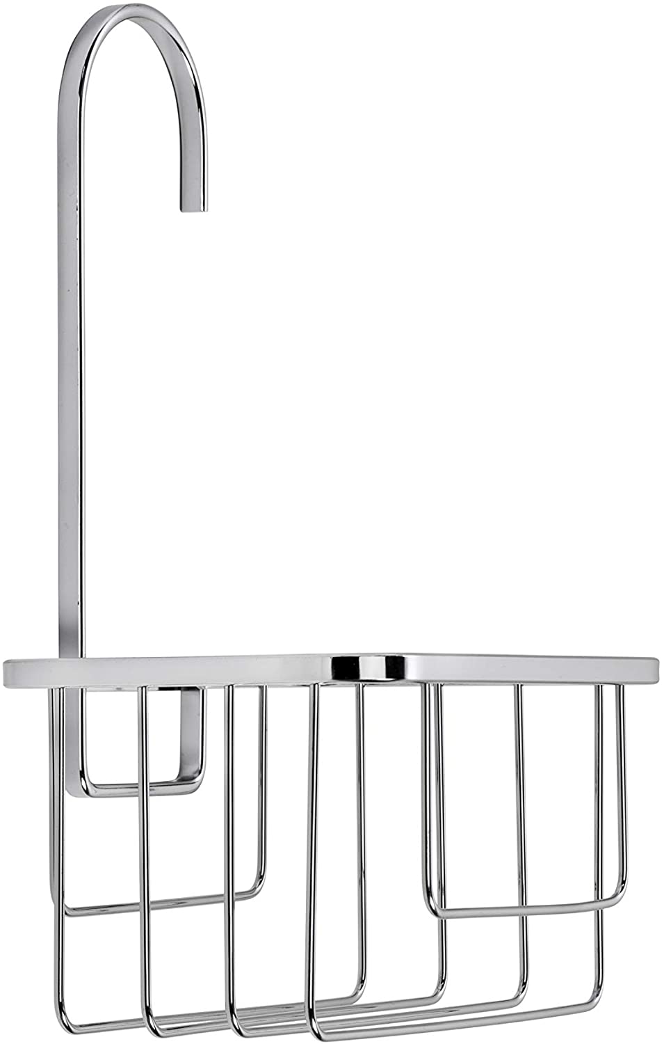 Croydex Chrome Shower Riser Rail Hook Over Caddy Basket, 5 Year Rust Free Guarantee