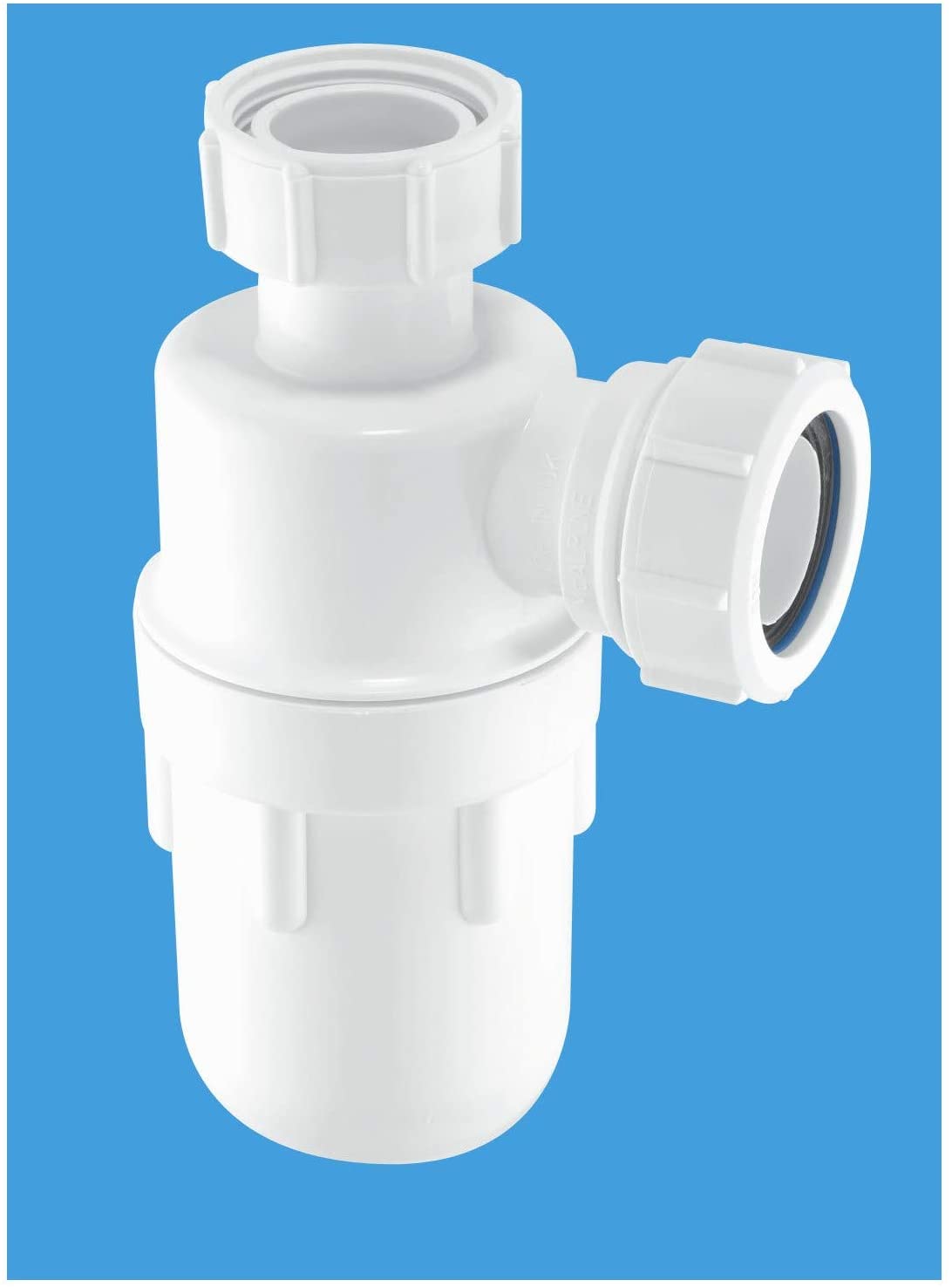 McAlpine A10 11/4 inch x 75mm Water Seal Bottle Trap with Multifit Outlet, White
