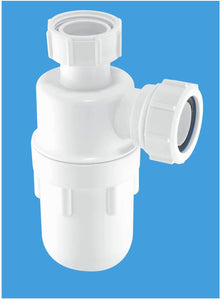 McAlpine A10 11/4 inch x 75mm Water Seal Bottle Trap with Multifit Outlet, White