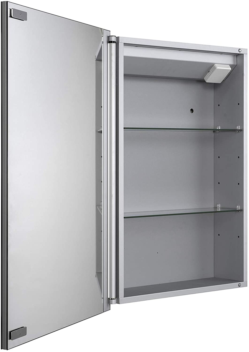 Croydex Clarence Single Door Illuminated Cabinet with Hang N Lock Fitting System