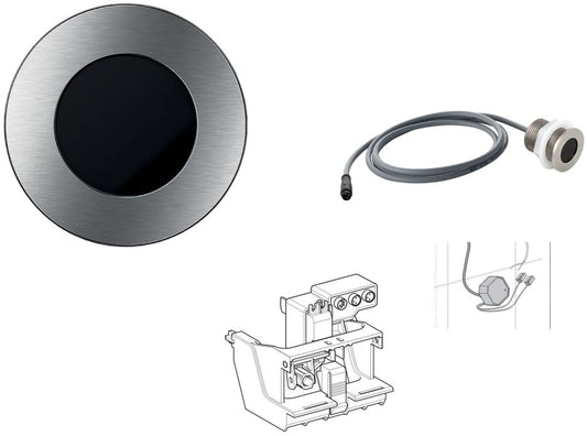 Geberit WC dual flush IR button control with electronic flush actuation, mains operation, 115.858.00.1