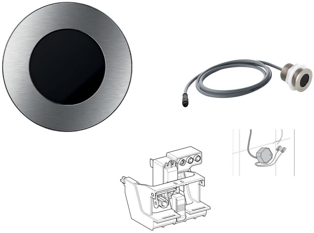 Geberit WC dual flush IR button control with electronic flush actuation, mains operation, 115.858.00.1