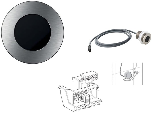 Geberit WC dual flush IR button control with electronic flush actuation, mains operation, 115.858.00.1