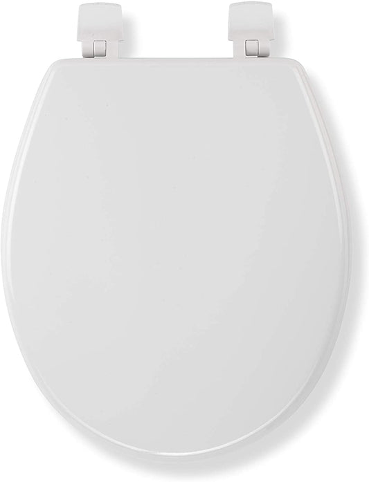 Croydex Sit Tight Collerson Anti Bacterial Toilet Seat, Wood, White, 46.5 x 36.5 x 6 cm