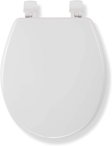 Croydex Sit Tight Collerson Anti Bacterial Toilet Seat, Wood, White, 46.5 x 36.5 x 6 cm