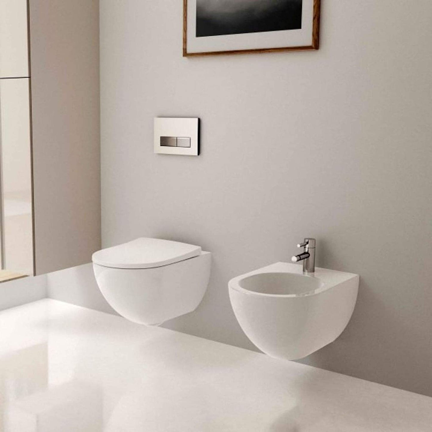 Keramag Acanto Washdown WC 500600, Rimless, 4.5/6L, Wall-mounted, Color: White, with KeraTect