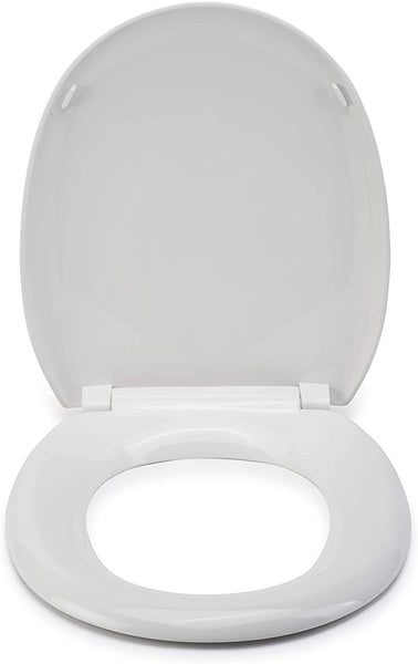 Croydex Anti-Bacterial Toilet Seat with Soft Close Hinges Made from Resilient Polypropylene, White