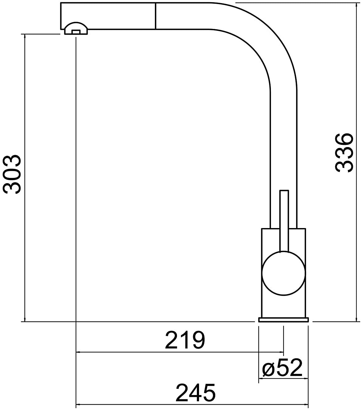 Trisen Era TK004 Pull Out Spout Single Lever Kitchen Sink Mixer