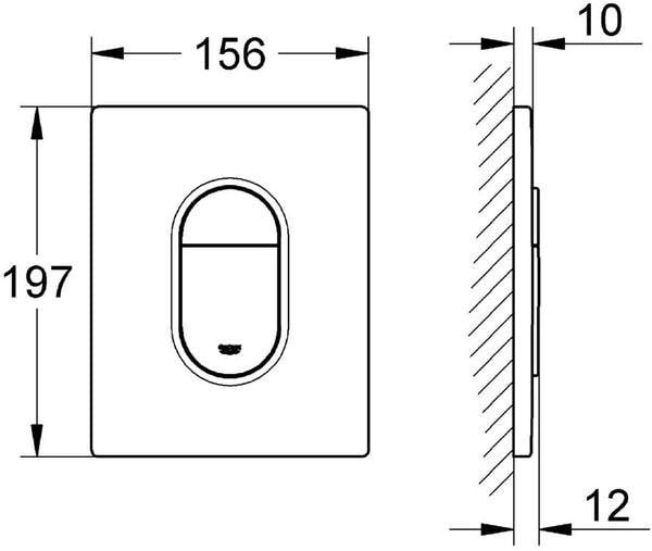 GROHE 38844000 | Arena Cosmopolitan Flush Plate
