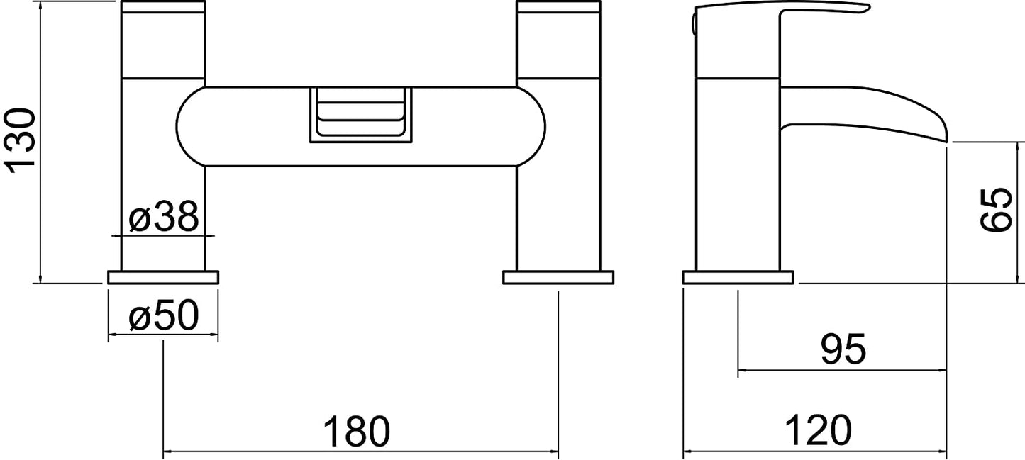 Trisen Merion TT305 Two Lever Bath Filler