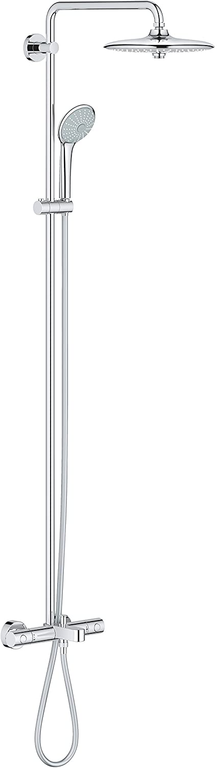 GROHE 27475001 Euphoria 260 Thermostatic Shower System with Diverter, Chrome