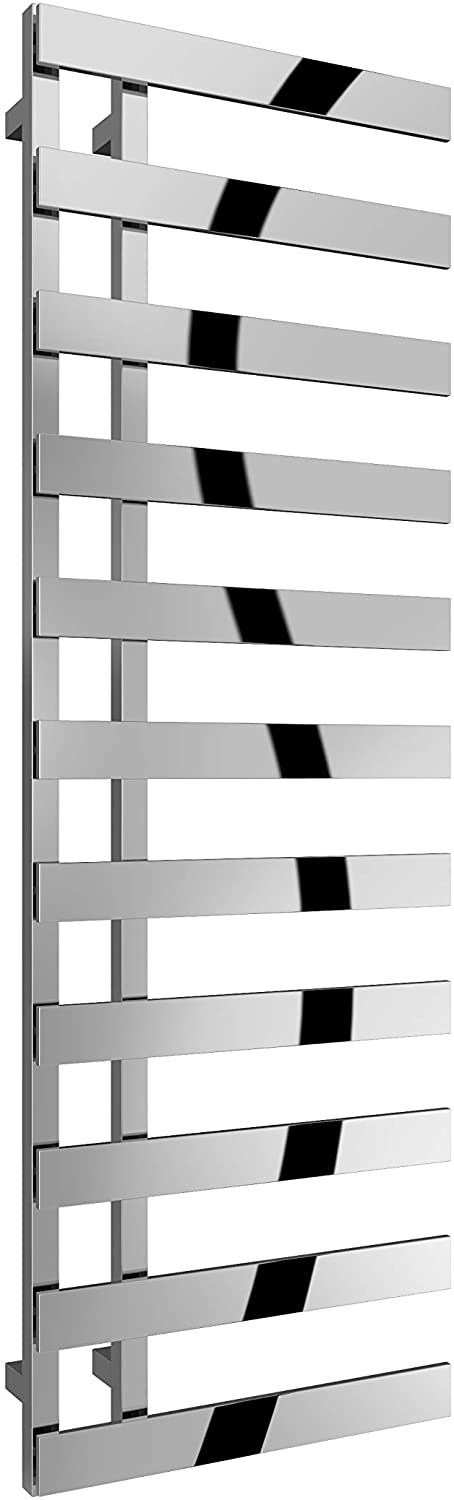 Reina Florina Steel Chrome Designer Towel Rail 1525mm x 500mm - Dual Fuel - Thermostatic
