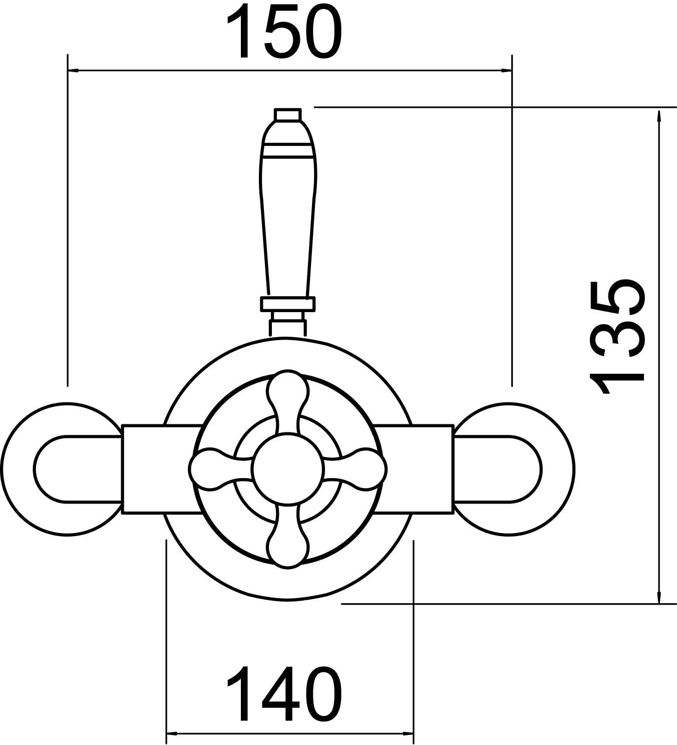 Trisen Aston TSV101 Chrome Exposed Shower Mixer Valve
