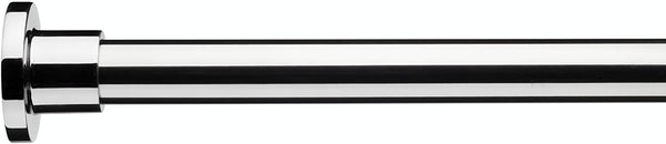 Croydex Superline Stainless Steel Modular Shower Rod Kit with Ceiling Support and Curtain Rings Can Be Fitted L-Shaped, Large L-Shaped, U-Shaped or Straight
