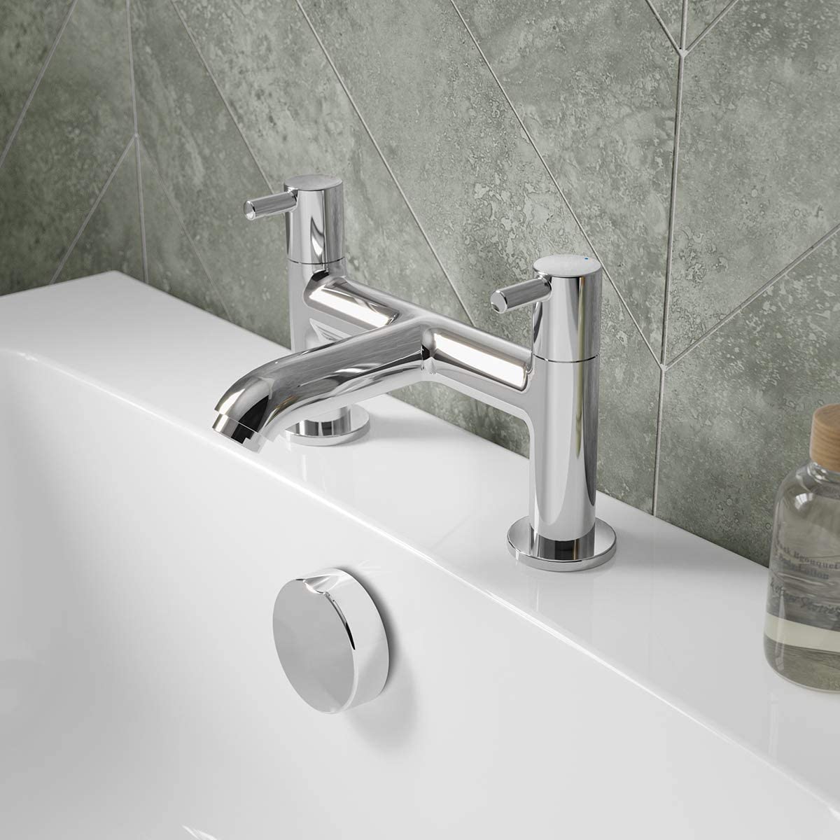 Ideal Standard BC188AA Ceraline Two tap Hole Bath Filler, Chrome