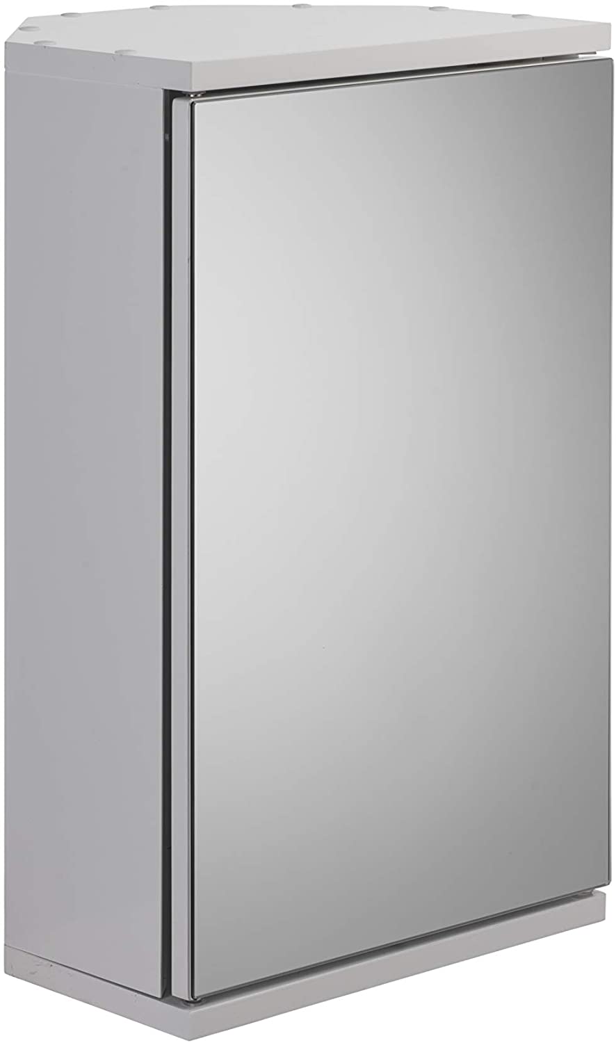 Croydex Simplicity Self-Assembly 1 Door Corner Mirror Cabinet (FSC MDF), White