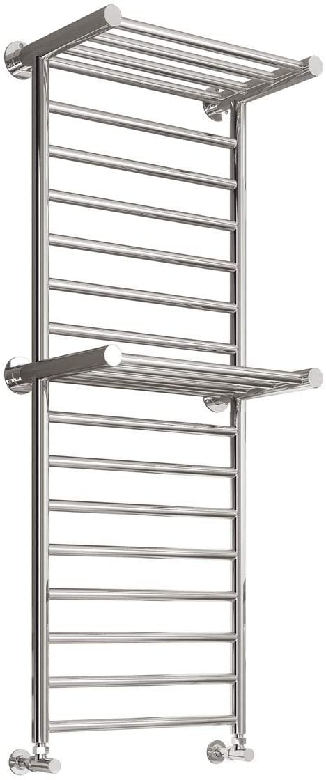Reina Adena Stainless Steel Polished Designer Heated Towel Rail 1300mm x 532mm - Central Heating
