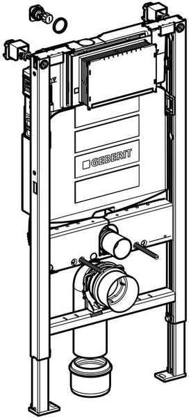 Geberit Duofix 1.14m WC Toilet Frame UP320 Sigma Cistern Wall Brackets + WC Bend