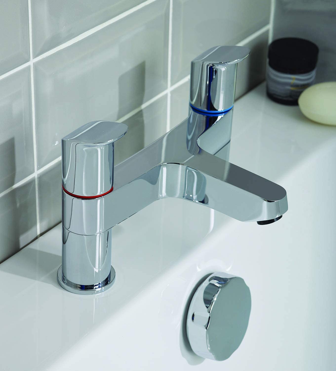 Ideal Standard B1824AA Ceraflex 2 tap Hole Bath Filler, Chrome