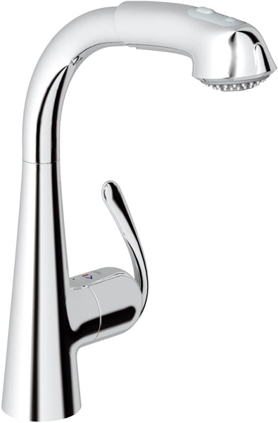 GROHE 32553000 | Zedra Kitchen Tap | Pull-Out Comfort Dual Spray | Chrome