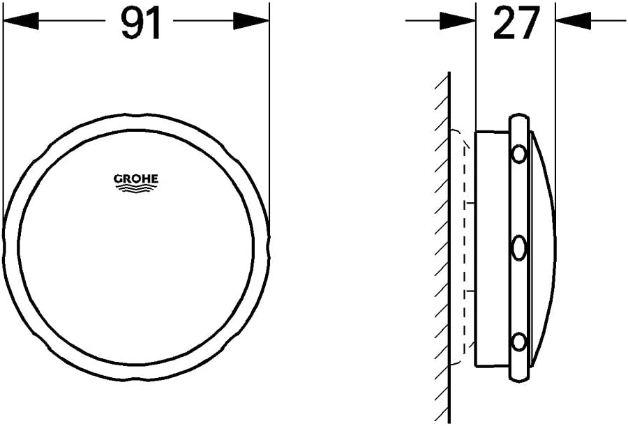 GROHE 19025000 | Talento Waste and Overflow Bath Set