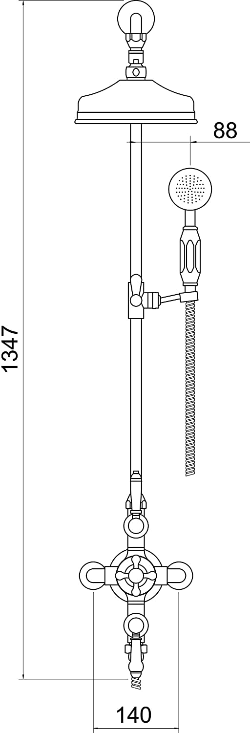 Trisen Shalma TSS108 Chrome Exposed Thermostatic Shower Kit