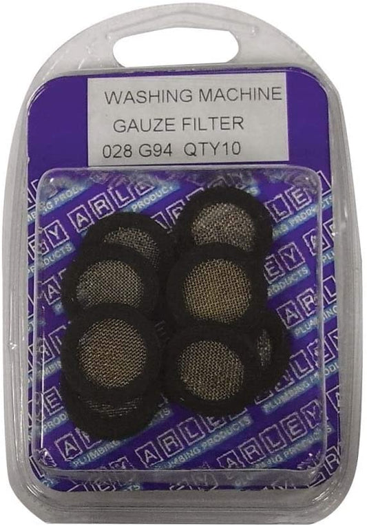 ARLEY G94 Gauze Filter Washer 3/4" Washing Machine Hose Pack of 10