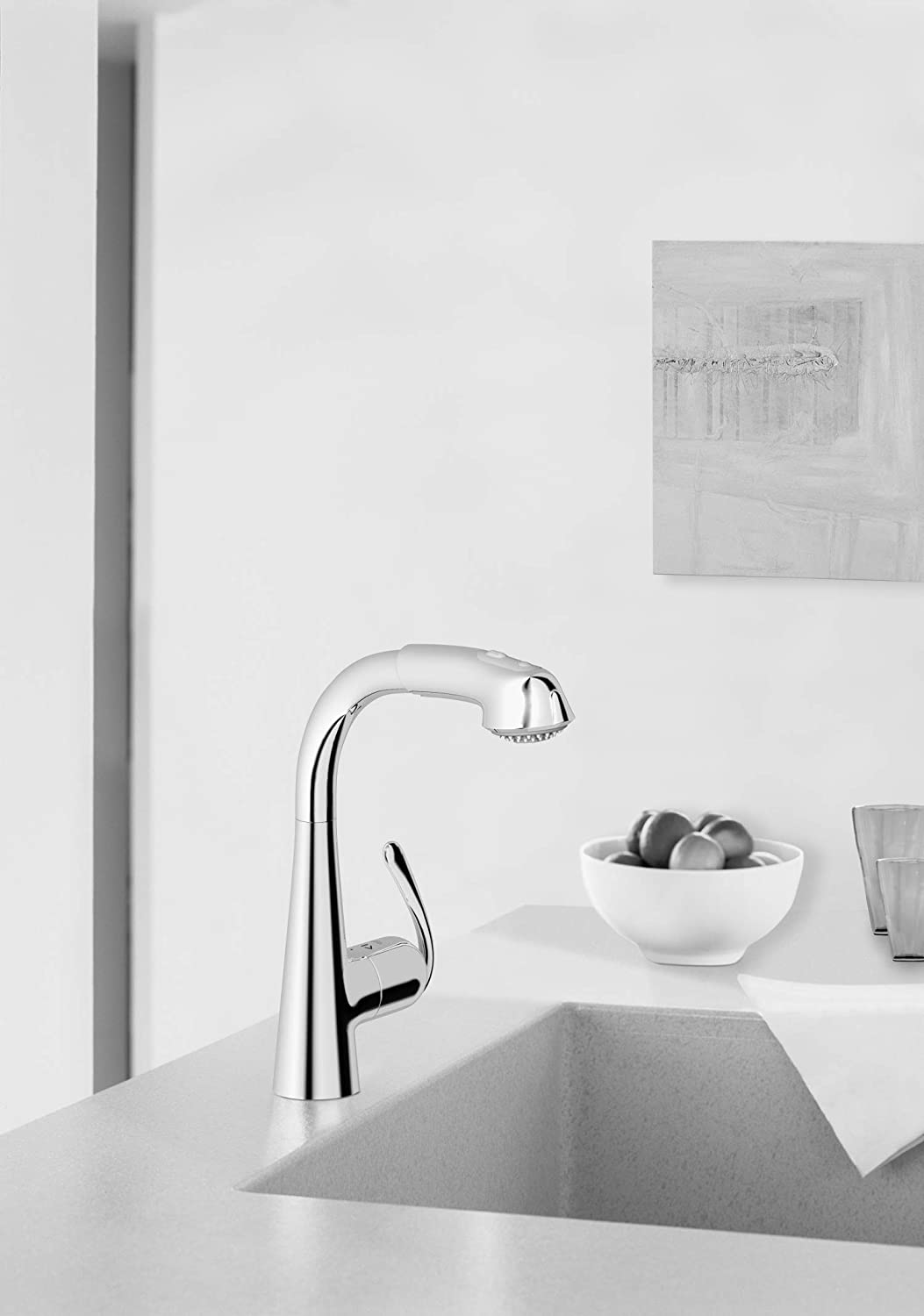 GROHE 32553000 | Zedra Kitchen Tap | Pull-Out Comfort Dual Spray | Chrome