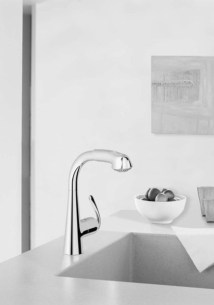 GROHE 32553000 | Zedra Kitchen Tap | Pull-Out Comfort Dual Spray | Chrome