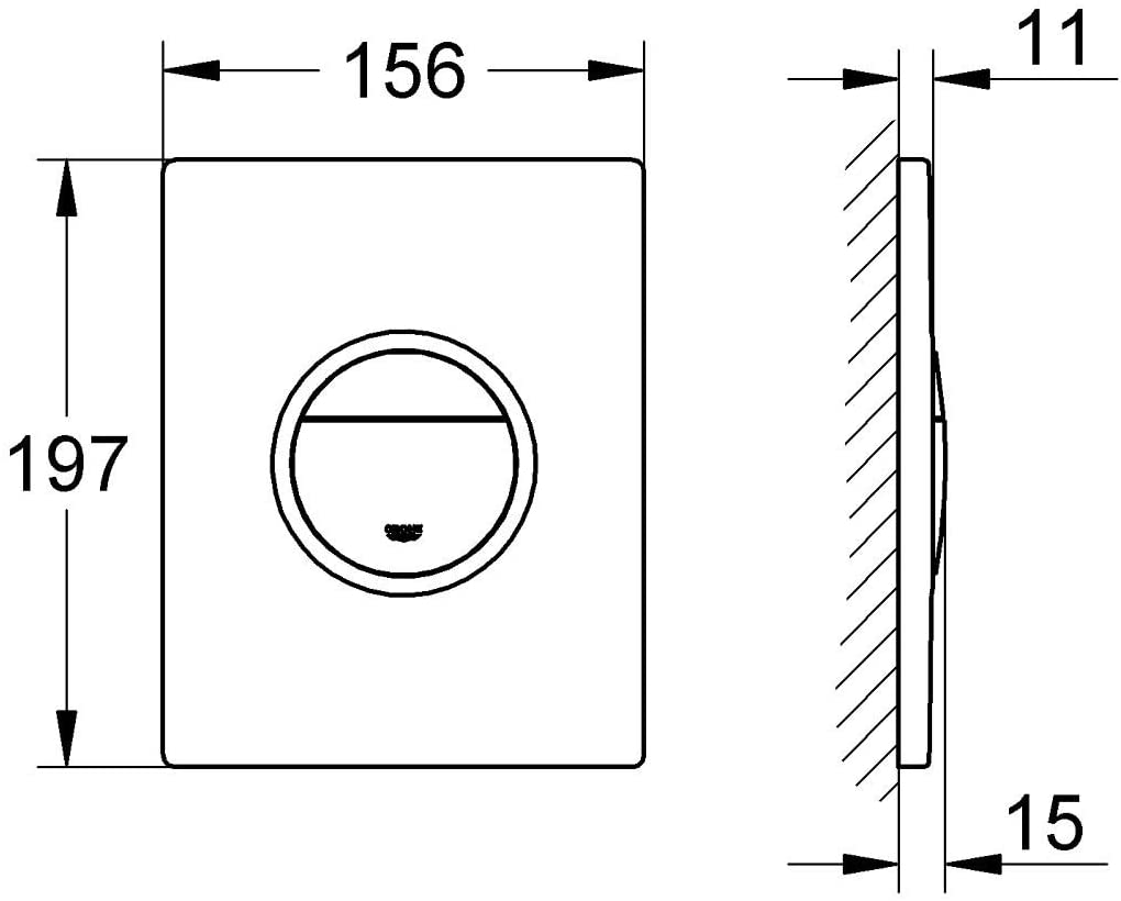 GROHE 38809000 Nova Cosmopolitan Light WC Wall Plate