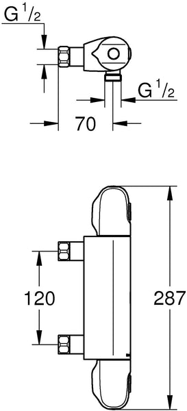 GROHE 34146003 Grohtherm 1000 Shower Thermostat_P