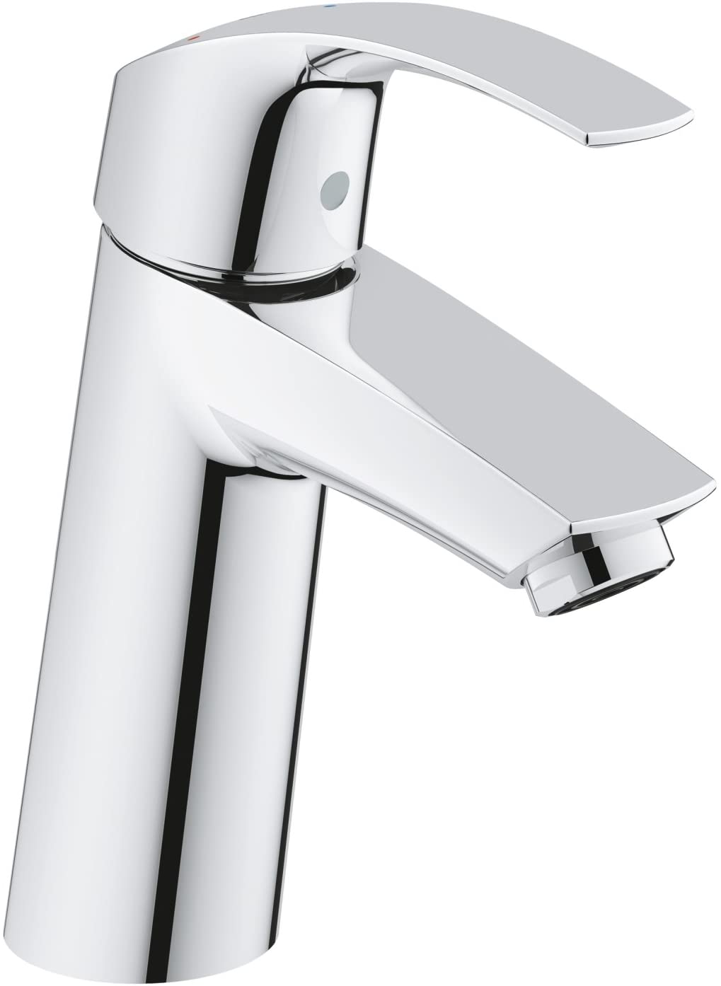 GROHE 32926002 Ecojoy Eurosmart Basin Mixer Tap with Spout and Waste Set, Normal, ES, Silkmove (Imported from Germany)