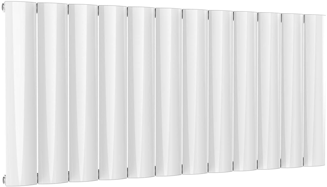 Reina Belva Aluminium White Single Panel Horizontal Designer Radiator 600mm x 1244mm - Central Heating