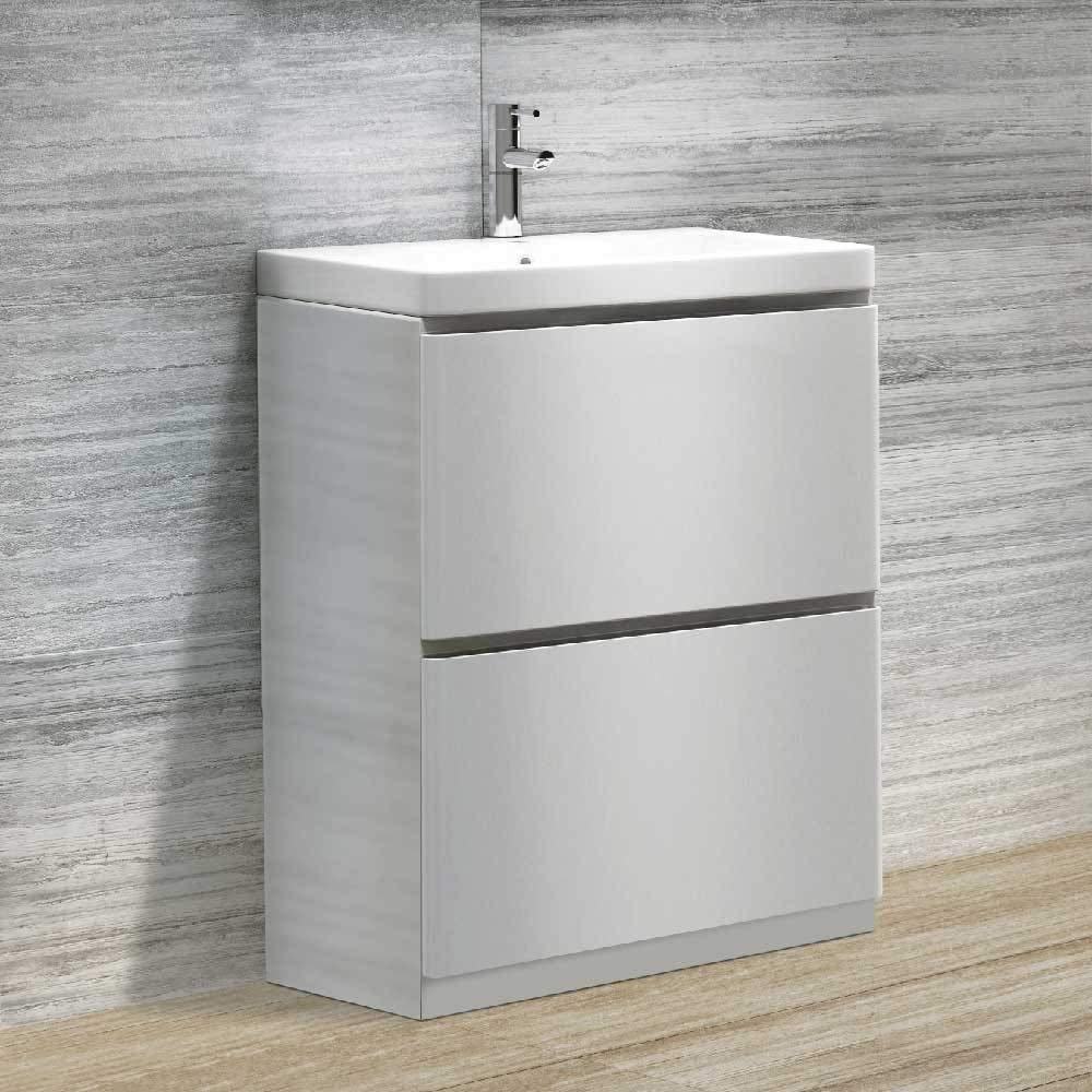 Synergy Linea 2 Drawer White Floor Unit