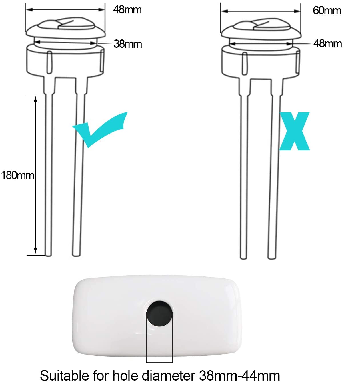 Poweka Toilet Button Flush Replacement for Geberit Impuls 250 Twico 1 Dual Flush Chrome Toilet Button Replace 261.200.00.1