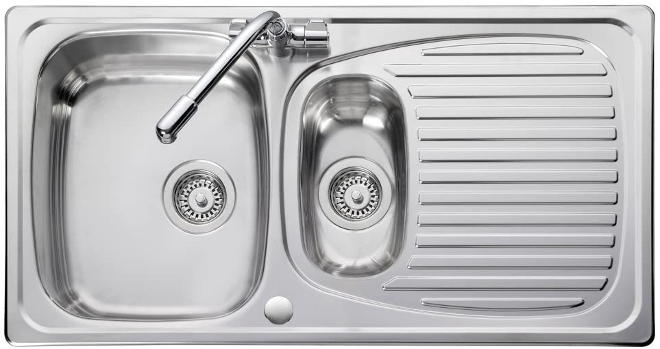 Leisure Euroline EL950289 950 x 508mm Stainless Steel 1.5 Kitchen Sink + Wastes