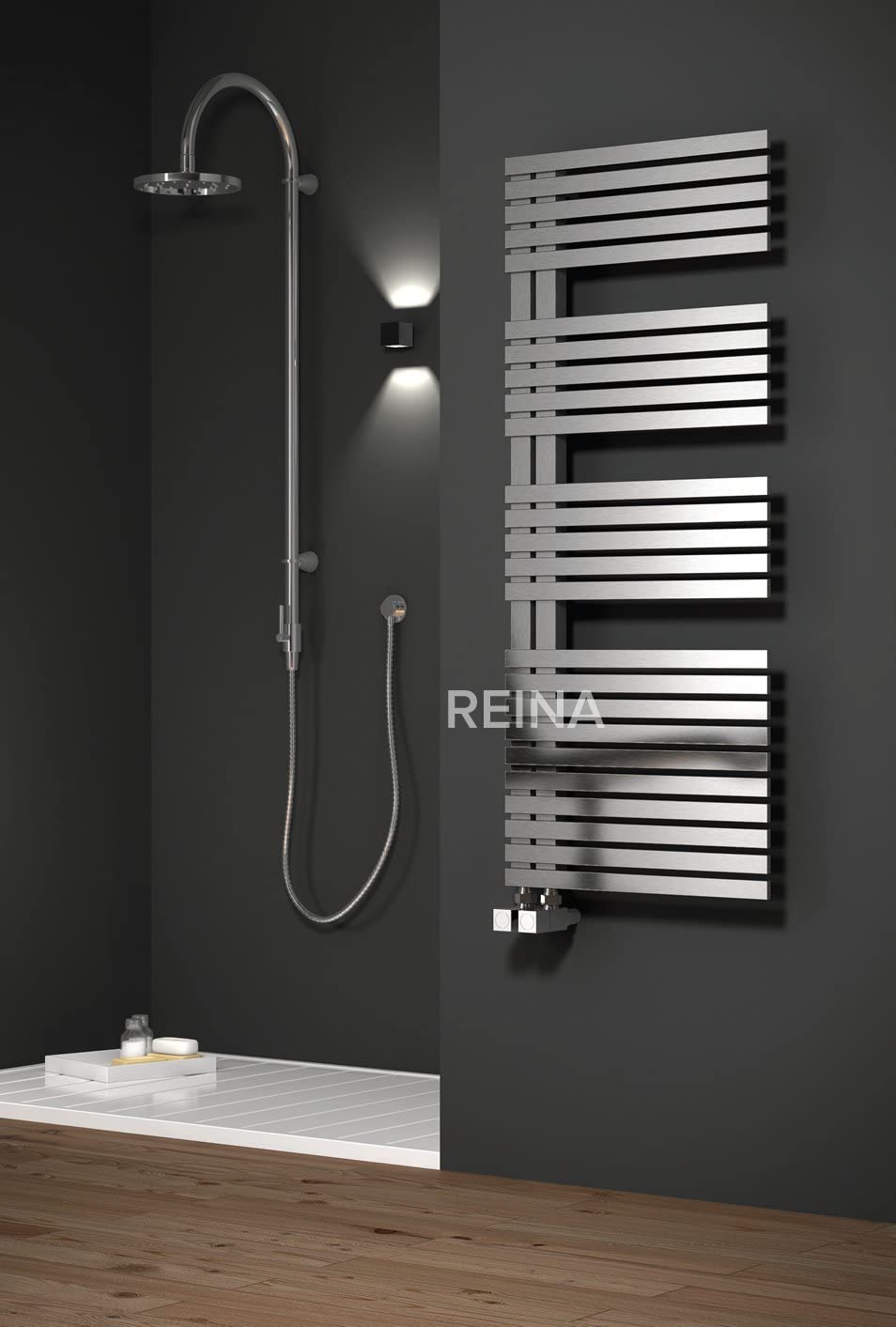 Reina Entice Satin Stainless Steel Designer Radiator | 500 x 1200 | RNS-ENT5120