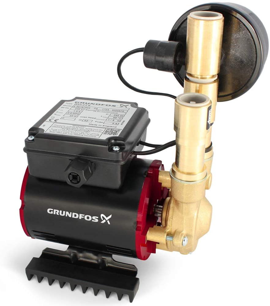Grundfos Watermill 2.0 Bar Brass Amazon Negative Single Shower Pump SSN-2.0 B