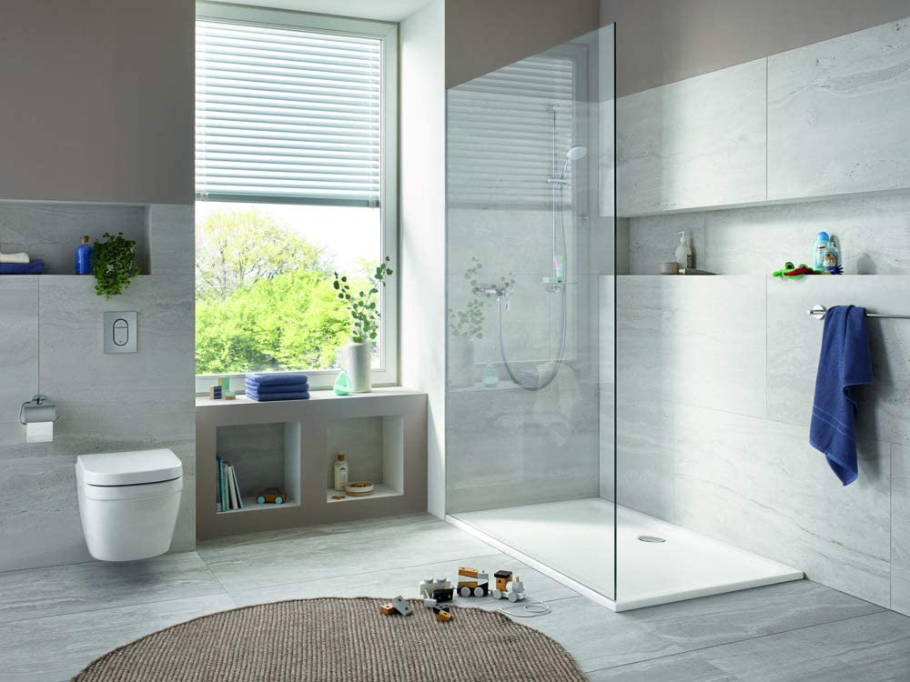 GROHE Arena Cosmopolitan S | Toilet Flush Plate | Small 130 x 172 mm | Matt Chrome | 37624P00