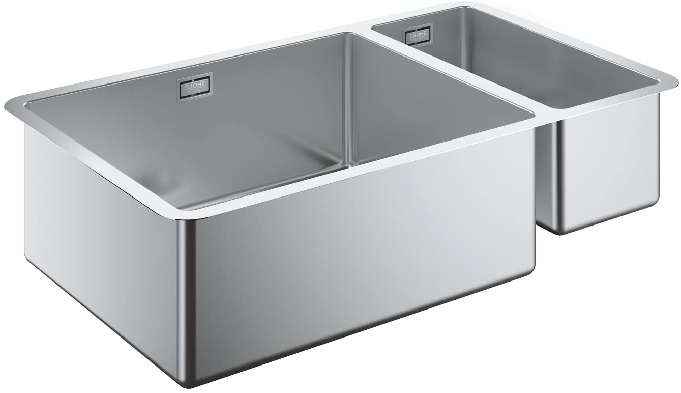 Grohe 31552SD0í«ÌÎ_K200í«ÌÎ_| Kitchen Stainless Steel Sink with Drain Board, Stainless Steel