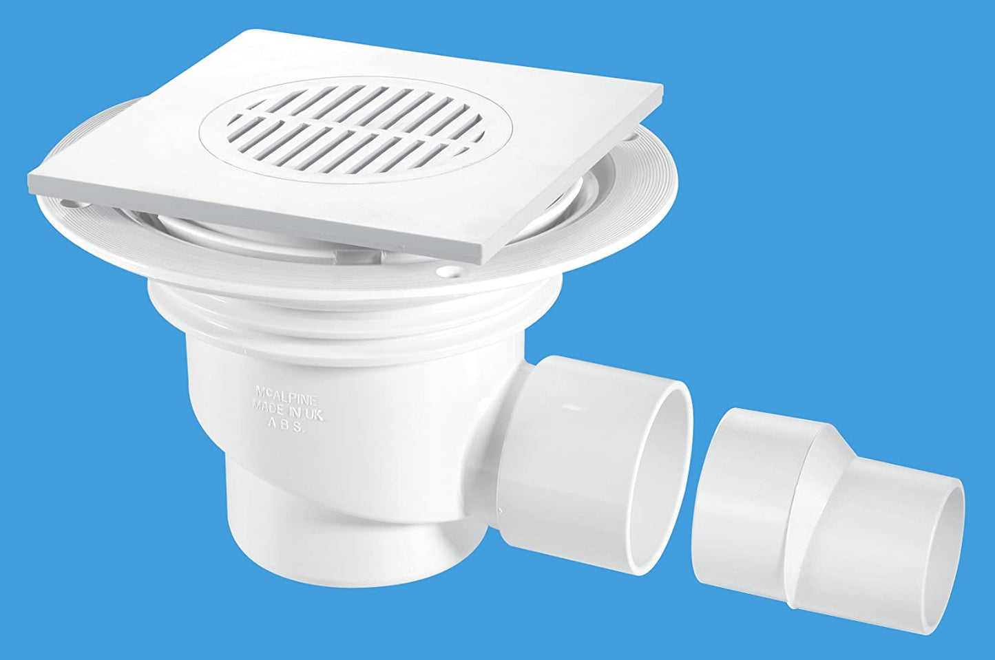 McAlpine TSG1T6WH Horizontal Outlet Shower Gulley (White)