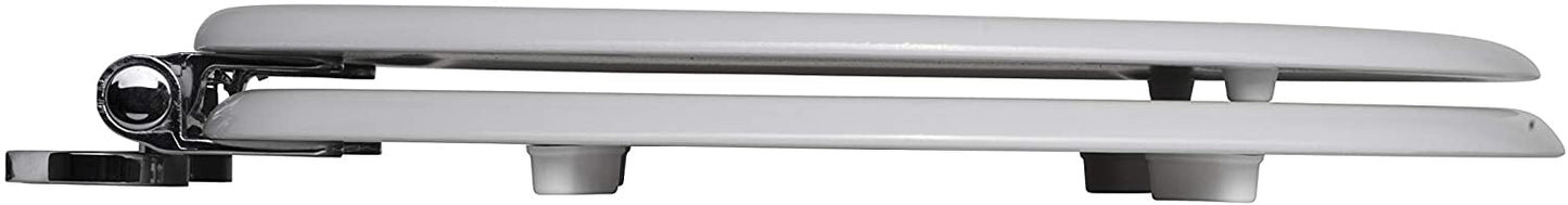Croydex Flexi-Fix Lucerne Always Fits Never Slips Slow Close Toilet Seat, Wood, White, 45 x 37.8 x 6 cm