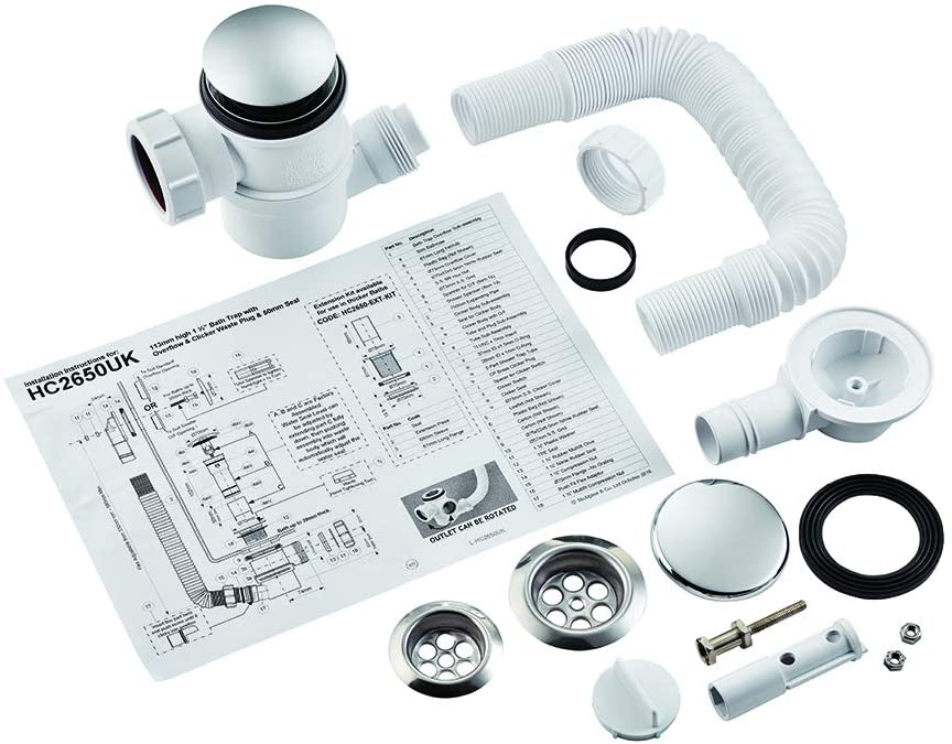 Ideal Standard S8840AA Bath clicker Waste, Chrome