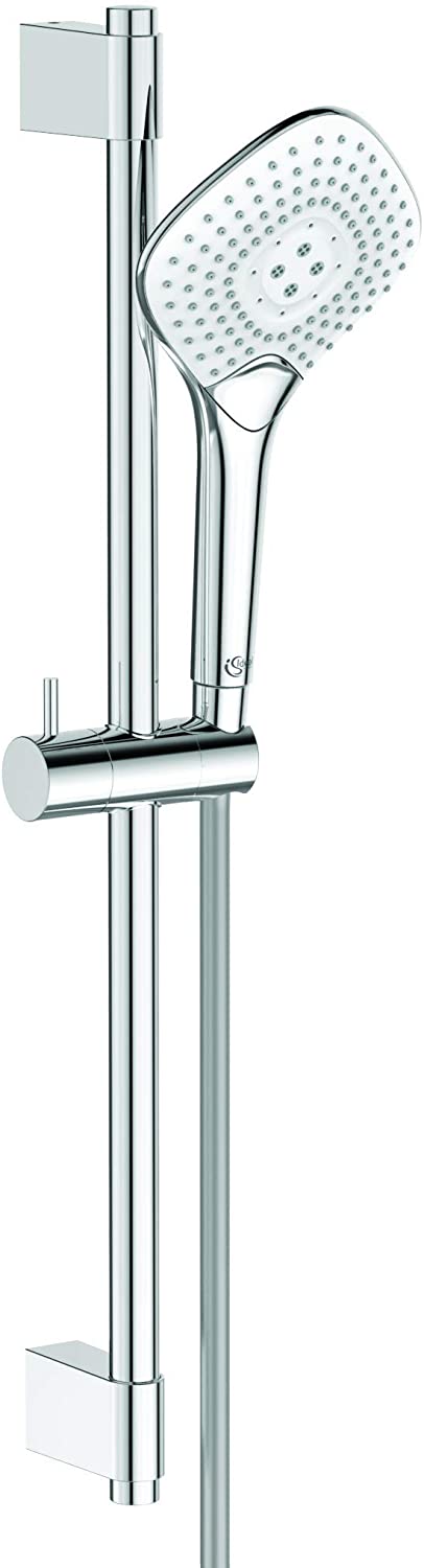Ideal Standard B1762AA Idealrain EVO Jet Diamond Shower Rod with 3 Function Hand Held 600mm Wall Pole, Chrome