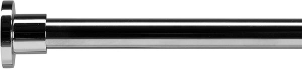 Croydex Superline Stainless Steel Modular Shower Rod Kit with Ceiling Support and Curtain Rings Can Be Fitted L-Shaped, Large L-Shaped, U-Shaped or Straight