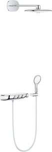 Grohe 26443LS0 Rainshower SmartControl Thermostatic Shower System, Moon White