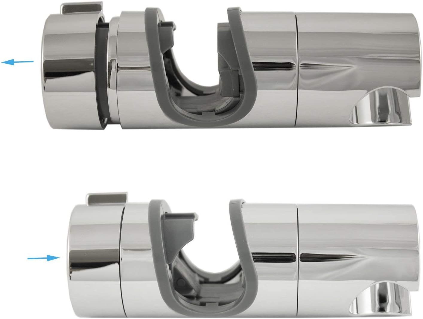 Chrome Shower Rail Head Slider Holder Adjustable 18mm to 25mm Universal Bracket